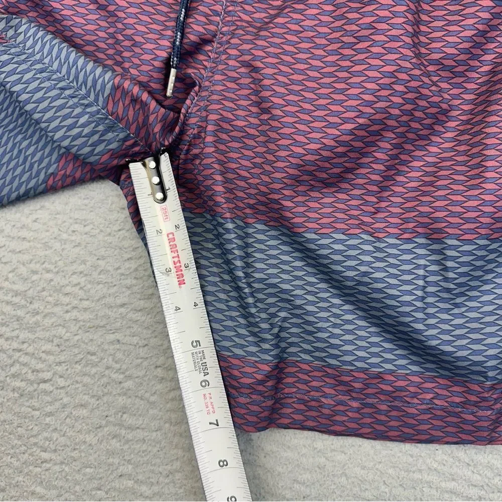 Micros Swim Trunks Mens XL Blue Red‎ Geometric Mesh Lined Beach Summer Surf NEW